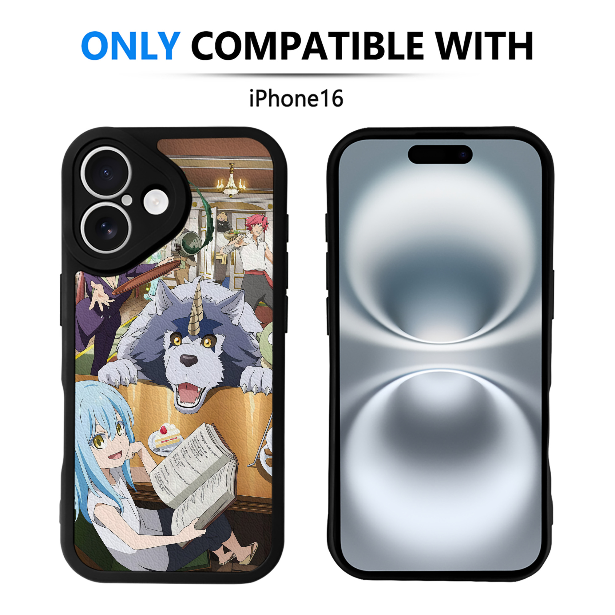 （画像用） 転スラ Regarding Reincarnated to Slime 【iPhone 16シリーズ対応】シリコンスマホケース（レザー調） 材質：シリコン